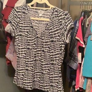 Black and white blouse